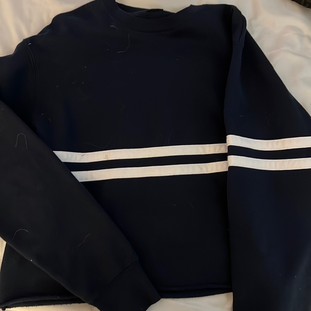 cropped Brandy melville striped crew neck